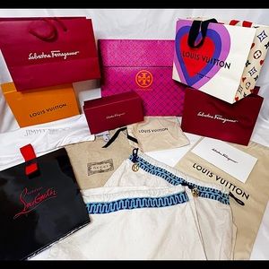 *Designer Gift Bag Bundle!*Tory Burch-LV-Louboutin-Gucci-Ferragammo-Jimmy Choo*